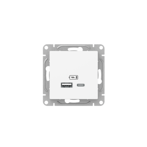 Механизм роз. USB-A+С, бел. Эпика EKF