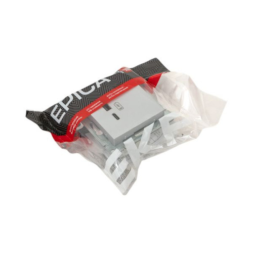 Механизм розетки USB-A+С, алюм. Эпика EKF Механизм розетки USB-A+С, алюм. Эпика EKF