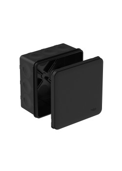 MULTIBOX Коробка распред. 100х100х50 IP66 с 12 мембр. вводами D20, под пистолет ЧЁРНАЯ (со стикером)