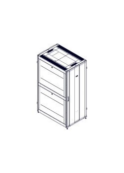Шкаф Systeme Electric, серия Uniprom, 42U-800/1200, боковые панели 4шт, черный