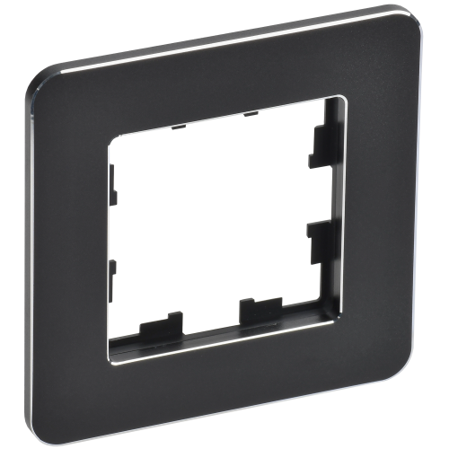 BRITE Рамка 1-местная РУ-1-1-Бр металл черный RE IEK