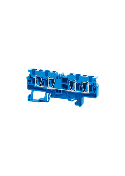 Клемма с четырьмя контактами пружинная OptiClip СX-4-QUATTRO-(0,2-4)-I-BU-синий