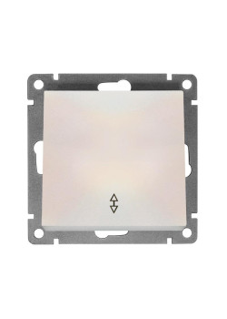 Переключатель проходной 1-кл. СП Афина 10А IP20 механизм жемчуг Universal A0025-OBr