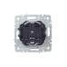 BRITE Розетка 1-местная с заземлением с защитными шторками и крышкой 16А IP44 РСбш10-3-44-БрШ шампань IEK