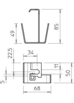 Подвес лотка потолочный MAH LTR FS OBO 6358810
