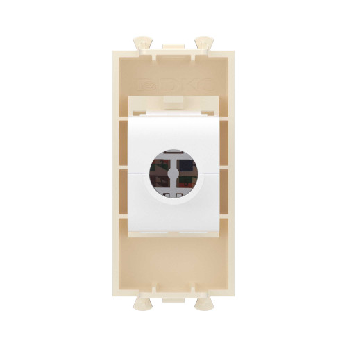 Компьютерная розетка RJ-45 без шторки модульная, кат.5е, Avanti, ванильная дымка, 1 модуль Компьютерная розетка RJ-45 без шторки модульная, кат.5е, Avanti, ванильная дымка, 1 модуль
