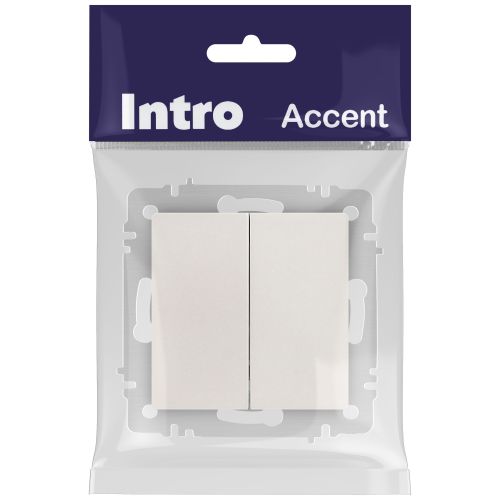 Выключатель 2-кл. СП Accent 6-104-06 10А IP20 250В AL/CU перламутр. Intro Б0063491 Выключатель 2-кл. СП Accent 6-104-06 10А IP20 250В AL/CU перламутр. Intro Б0063491