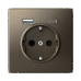 ARTGALLERY РОЗЕТКА 16А с 2 USB A+C, 5В/2,4А/3,0А, 2х5В/1,5А, механизм, МОККО
