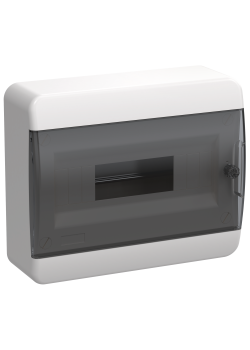TEKFOR Корпус пластиковый ЩРН-П-12 IP41 черная прозрачная дверь IEK
