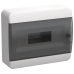 TEKFOR Корпус пластиковый ЩРН-П-12 IP41 черная прозрачная дверь IEK