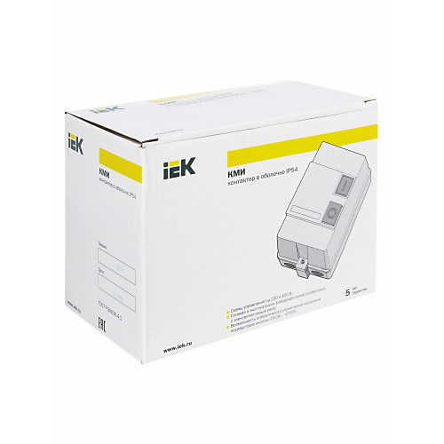 Контактор КМИ22560 25А в оболочке 220В/АС3 IP54 IEK Контактор КМИ22560 25А в оболочке 220В/АС3 IP54 IEK