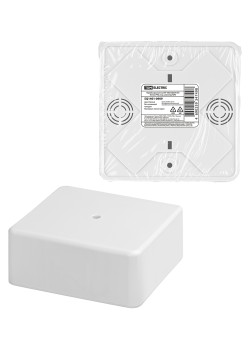 Коробка распаячная КР 100х100х44 ОП белая, IP40, инд. штрихкод TDM