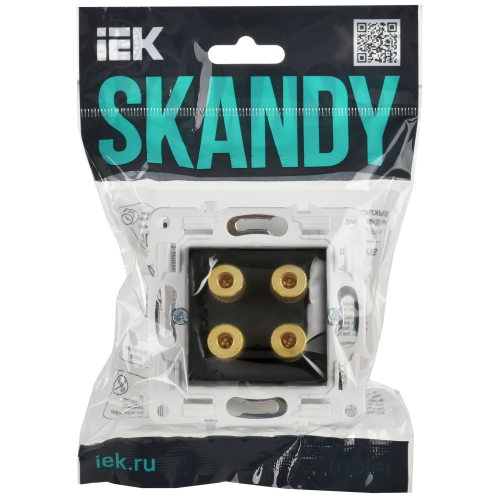 SKANDY Аудиорозетка 4-местная SK-A01Bl черный IEK SKANDY Аудиорозетка 4-местная SK-A01Bl черный IEK