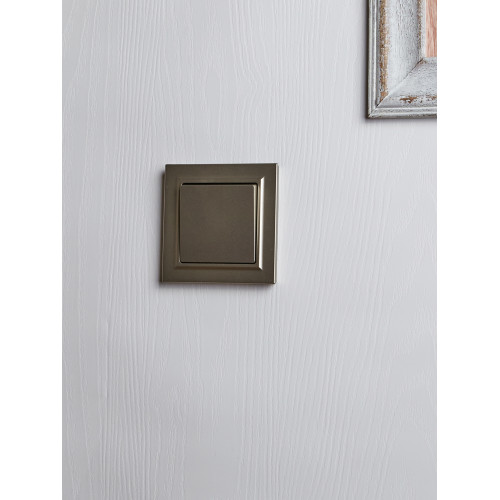 BRITE Выключатель 1-клавишный 10А в сборе ВСР10-1-0-БрШ шампань IEK BRITE Выключатель 1-клавишный 10А в сборе ВСР10-1-0-БрШ шампань IEK