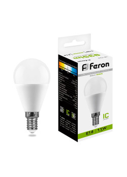Лампа светодиодная Feron LB-750 Шарик E14 11W 175-265V 4000K
