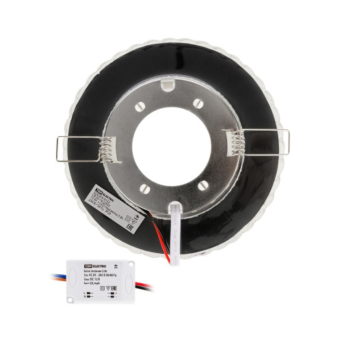 Светильник встраиваемый СВ 03-16 GX53 230В LED подсветка 5 Вт зеркальный/хром TDM Светильник встраиваемый СВ 03-16 GX53 230В LED подсветка 5 Вт зеркальный/хром TDM