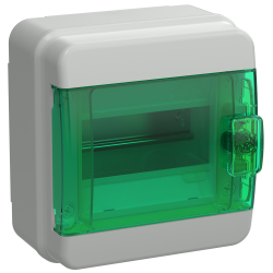 TEKFOR Корпус пластиковый КМПн-6 IP65 зеленая прозрачная дверь IEK