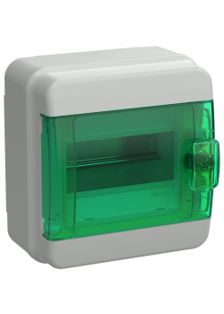 TEKFOR Корпус пластиковый КМПн-6 IP65 зеленая прозрачная дверь IEK