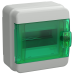 TEKFOR Корпус пластиковый КМПн-6 IP65 зеленая прозрачная дверь IEK