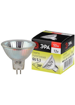 Лампа галогенная GU5.3-MR16-50W-12V-Cl ЭРА C0027358