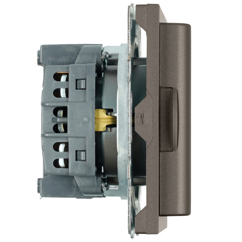 Розетка 1-местная с крышкой с защ. штор, STEKKER, с/з, IP42, 250В, 16А, серия Эмили, RST16-5112-09, антрацит, soft touch Розетка 1-местная с крышкой с защ. штор, STEKKER, с/з, IP42, 250В, 16А, серия Эмили, RST16-5112-09, антрацит, soft touch