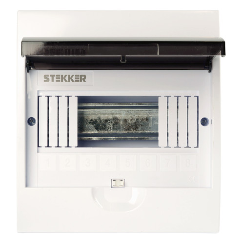 Бокс настенный STEKKER EBX50-5/08-50 8 модулей, пластик, серия ArcaLight Бокс настенный STEKKER EBX50-5/08-50 8 модулей, пластик, серия ArcaLight