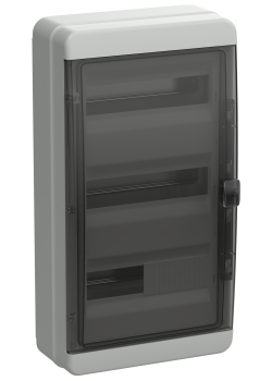 TEKFOR Корпус пластиковый КМПн-36 IP65 черная прозрачная дверь IEK