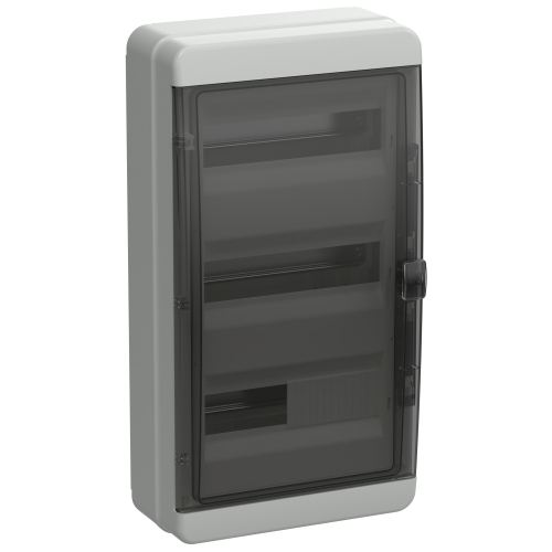 TEKFOR Корпус пластиковый КМПн-36 IP65 черная прозрачная дверь IEK