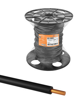 Провод ПуВнг(А)-LS 1х10,0 ГОСТна катушке  (180м), черный TDM