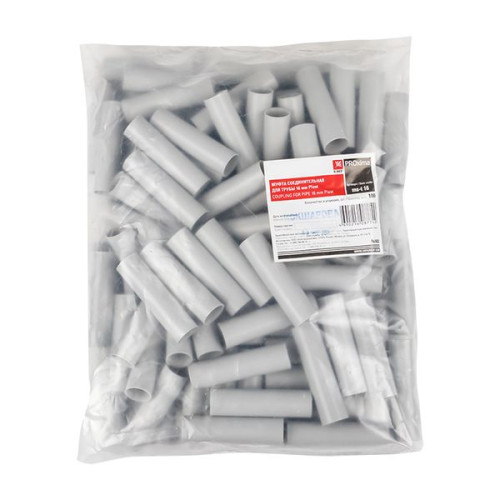 Муфта соединительная для трубы (16 мм) (100 шт) EKF-Plast Муфта соединительная для трубы (16 мм) (100 шт) EKF-Plast