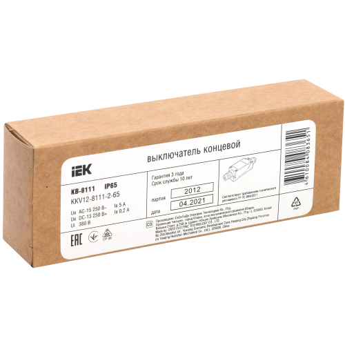 Выключатель концевой КВ-8111 толкатель купольный IP65 IEK Выключатель концевой КВ-8111 толкатель купольный IP65 IEK