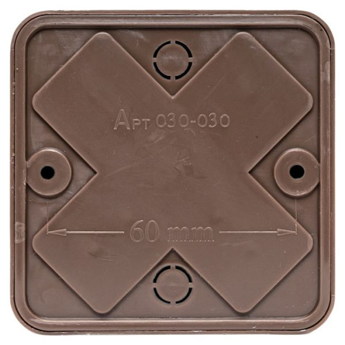 Коробка разветвительная КМР-030-030кг (75x75x26) с клеммником тёмн. дер. EKF Коробка разветвительная КМР-030-030кг (75x75x26) с клеммником тёмн. дер. EKF