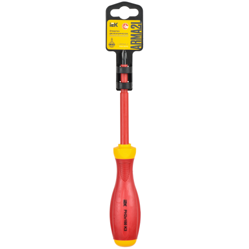 ARMA2L 3 Отвертка диэлектрическая PH2х100 K3 IEK ARMA2L 3 Отвертка диэлектрическая PH2х100 K3 IEK