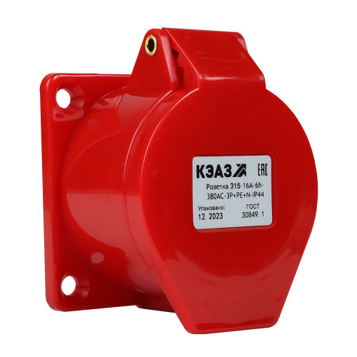 Розетка фланцевая 315-16А-6h-380AC-3P+PE+N-IP44