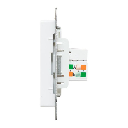 Механизм роз. RJ45 - 2шт, (cat5), бел. Эпика EKF Механизм роз. RJ45 - 2шт, (cat5), бел. Эпика EKF
