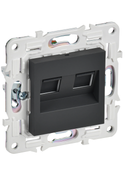 SKANDY Розетка компьютерная двойная RJ45 кат.5E SK-K03G графит IEK