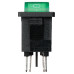Выключатель клавишный KCD1-201N 250В AC/DC, 2P, 6А, (4с), ON-OFF, черный корпус, зеленая клавиша с LED подсветкой, Mini TDM Выключатель клавишный KCD1-201N 250В AC/DC, 2P, 6А, (4с), ON-OFF, черный корпус, зеленая клавиша с LED подсветкой, Mini TDM