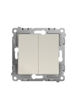 Переключатель проходной 2-кл. СП Pixel 10А IP20 механизм беж. TOKOV ELECTRIC TKE-PX-P2-C02