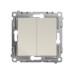 Переключатель проходной 2-кл. СП Pixel 10А IP20 механизм беж. TOKOV ELECTRIC TKE-PX-P2-C02