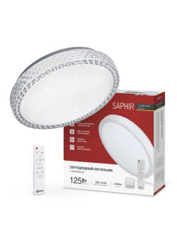 Светильник светодиодный COMFORT SAPHIR 125Вт 3000-6500К 10000лм 230В 500х115мм с пультом ДУ IN HOME 4690612059549