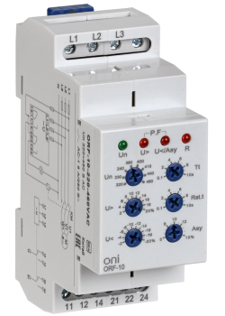 Реле контроля фаз ORF-10 3 фазы 2 контакта 220-460В AC ONI