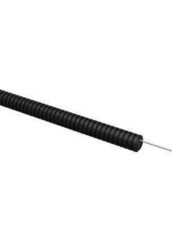 ELASTA Труба гофрированная ПВХ легкая d=16мм с зондом черная (100м) IEK