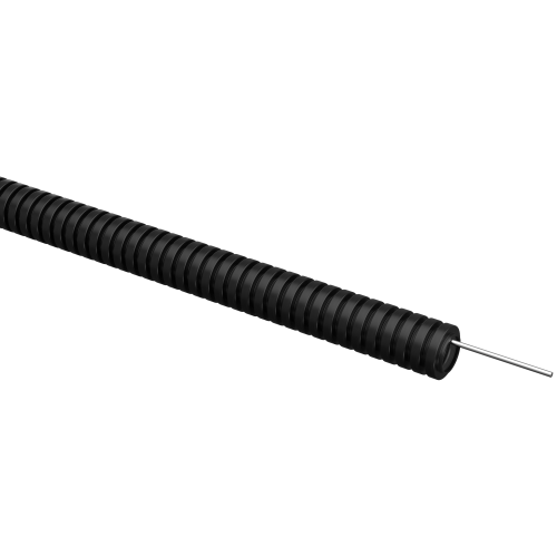 ELASTA Труба гофрированная ПВХ легкая d=16мм с зондом черная (100м) IEK