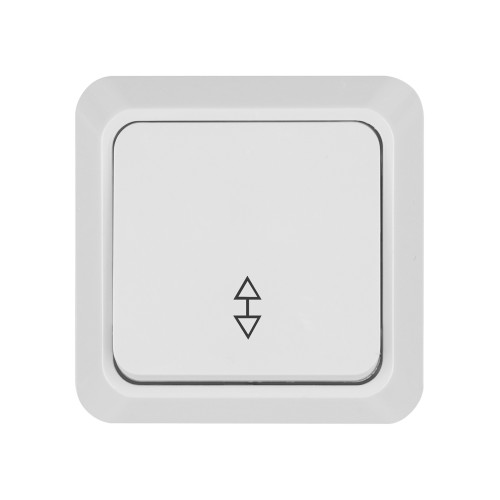 Переключатель на 2 направления 1-кл. открытой установки IP20 10А, белый Переключатель на 2 направления 1-кл. открытой установки IP20 10А, белый