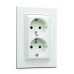 Розетка 2-я с/з СП Karea 16А IP20 бел. Makel 56001082