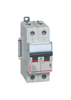 Авт.выкл.DX3 2П С25A 6000/10kA LEGRAND