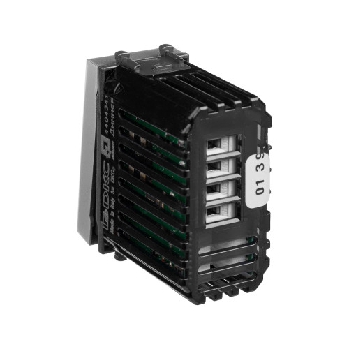 Диммер кнопочный модульный для LED ламп, Avanti, закаленная сталь, 1 модуль