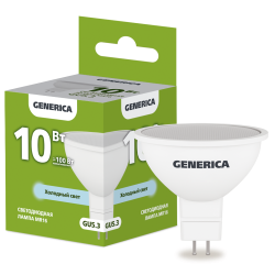 Лампа светодиодная MR16 софит 10Вт 230В 6500К GU5.3 GENERICA