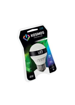 Лампа светодиодная KOSMOS premium 4Вт грушевидная A50 E27 230В 4500К Космос KLED4wA50230vE2745