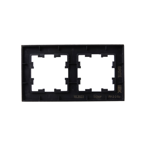 BRITE Рамка 2-местная РУ-2-2-Бр стекло черный матовый IEK BRITE Рамка 2-местная РУ-2-2-Бр стекло черный матовый IEK